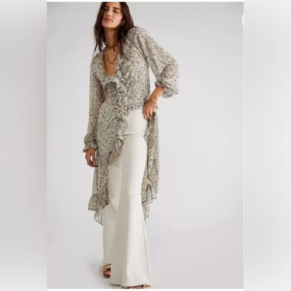 Free People Gigi Floral Maxi Tunic Top - Picture 8 of 15